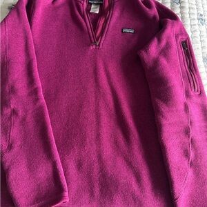 Patagonia Women's Zip-Up Sweater in Rich Magenta